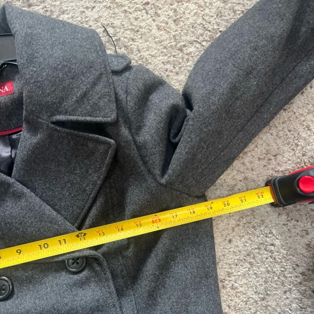 Merona Womens sz M‎ gray Wool Blend Peacoat Winter Coat fall warm cozy old money